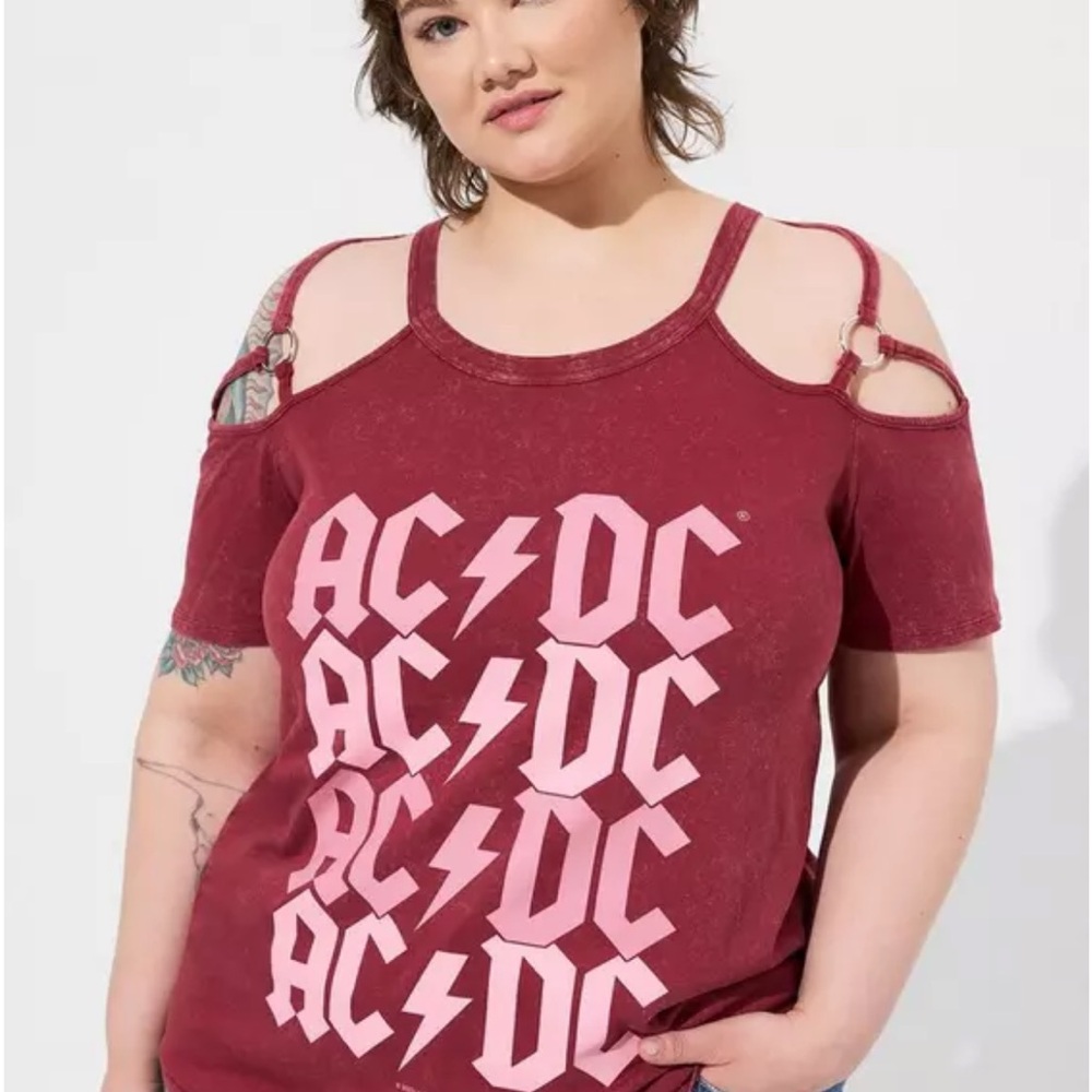 Torrid 0X ACDC Classic Fit Cotton O-Ring Tee